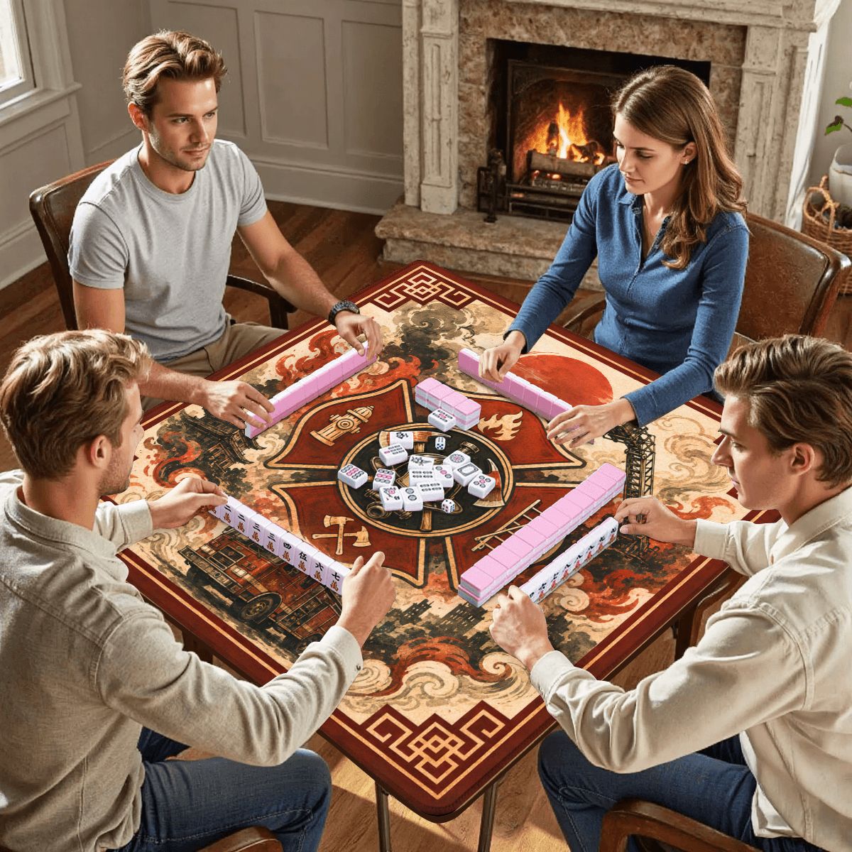Firefighters Mahjong Mat