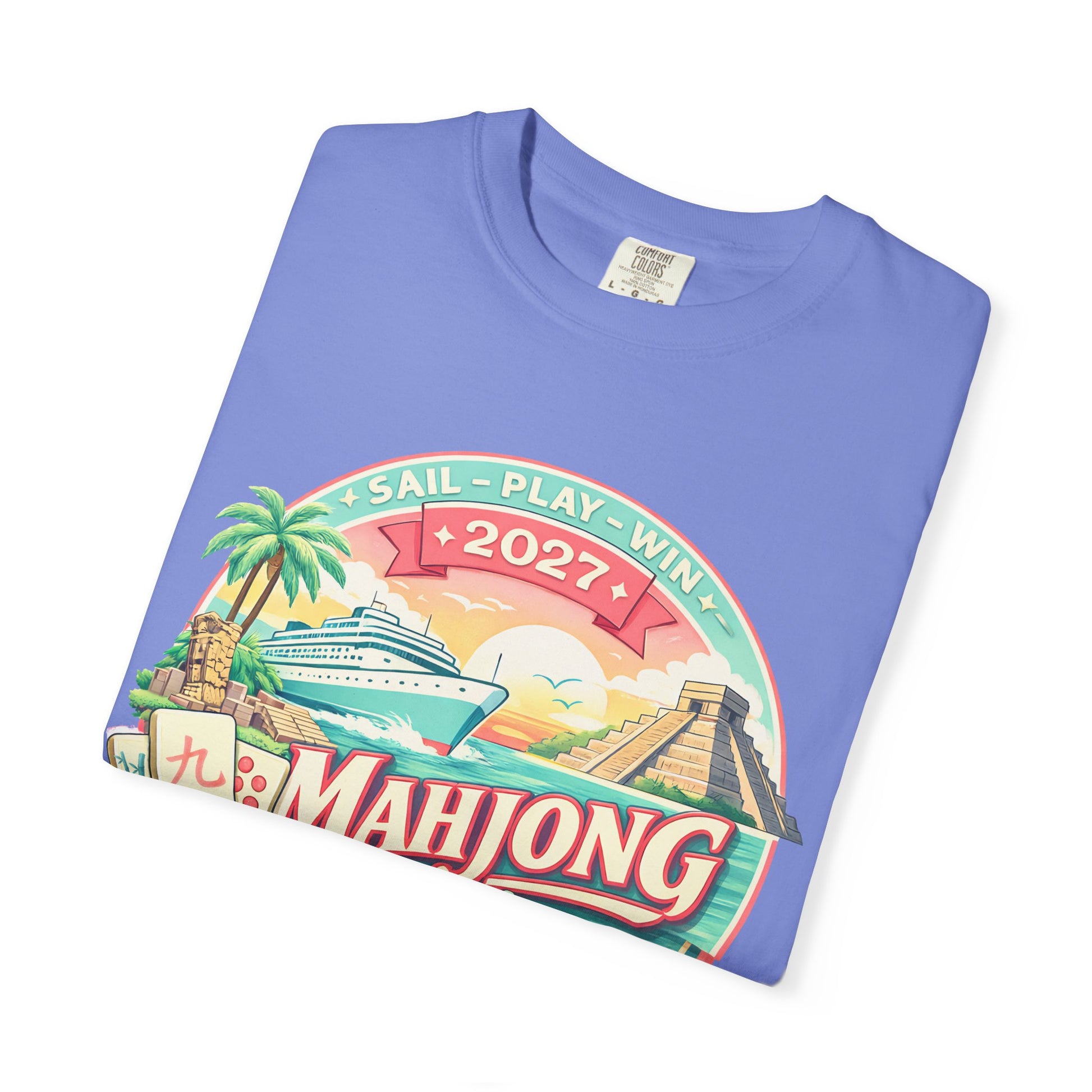 Mahjong Cruise 2027 T-Shirt — 2027 Mexico & Honduras Vintage Cruise Tee - Splash of Color Co.
