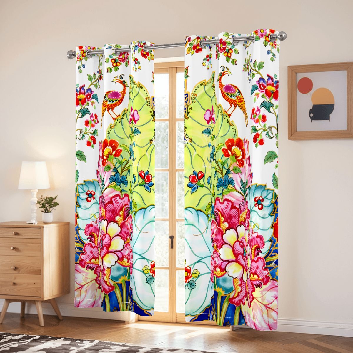 Tobacco Leaf Chinoiseirie Blackout Curtains
