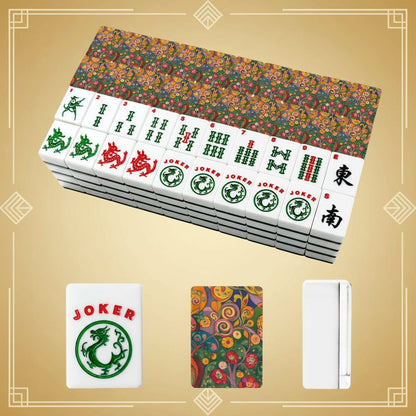 Klimt Watercolor Designed American Mahjong Tiles And Carry Case - Splash Of Mahj And Color Co.