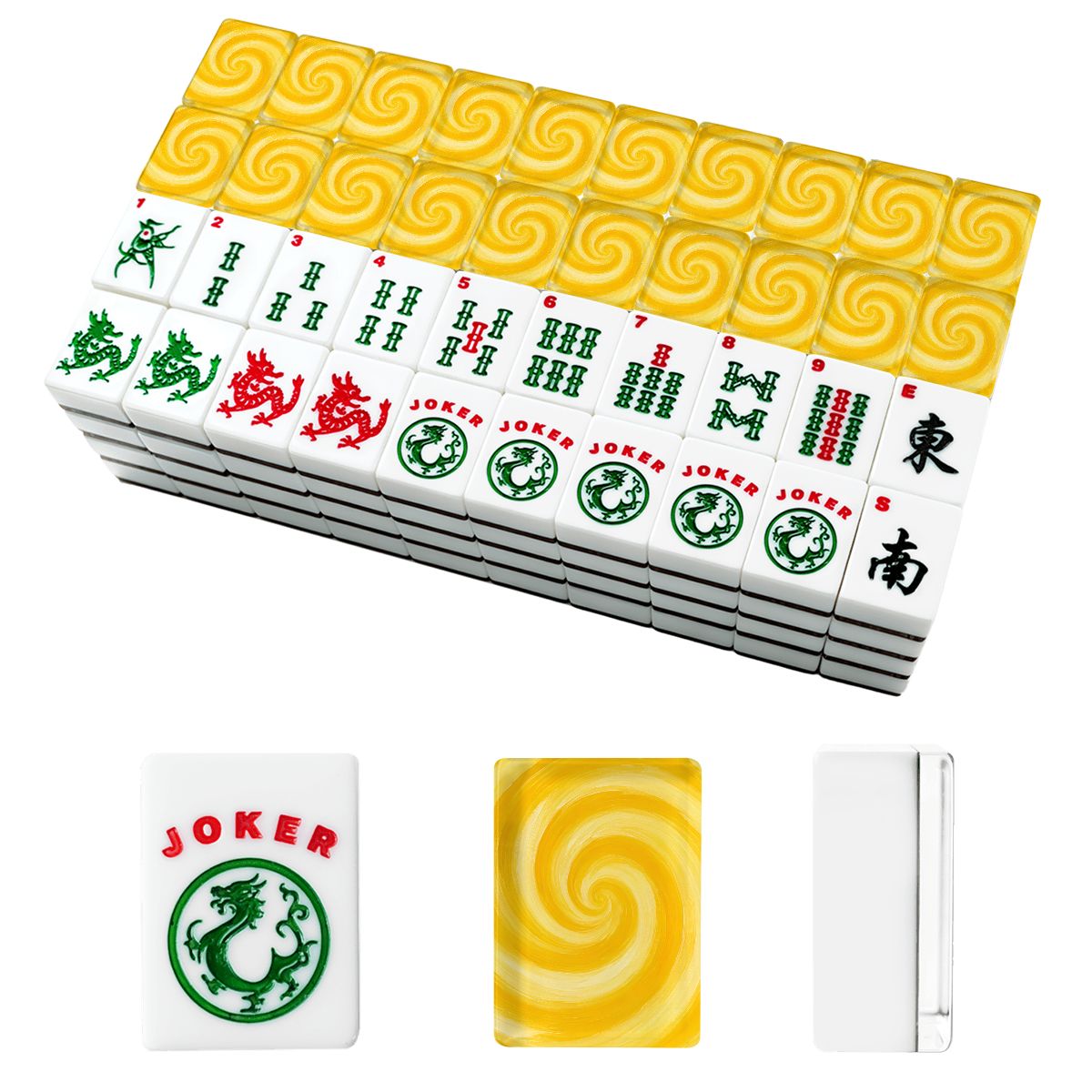 Let The Sunshine In Yellow American Mahjong Tiles And Carry Case - Splash Of Mahj And Color Co.
