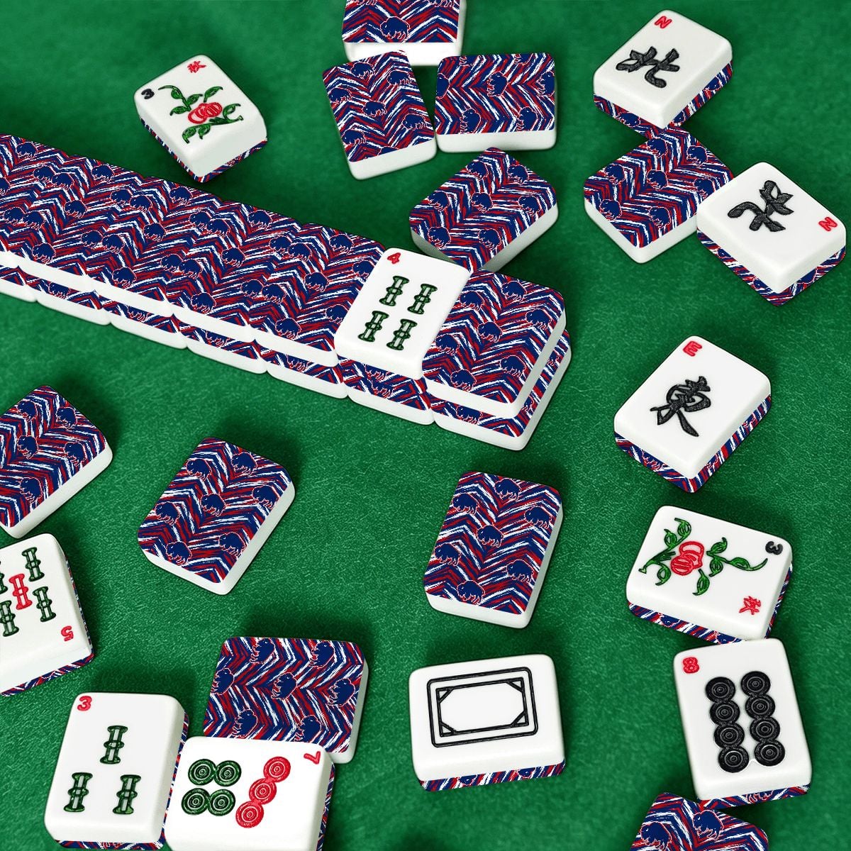 Buffalo Football Fans American Mahjong Tiles And Carry Case