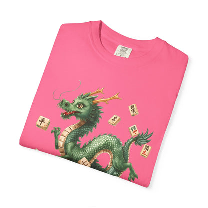 Mahjong Dragon T-Shirt — Vintage Green Dragon Mahjong Tiles Tee - Splash of Color Co.