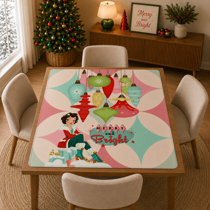 Very Merry And Bright Nostalgic Christmas Mahjong Mat