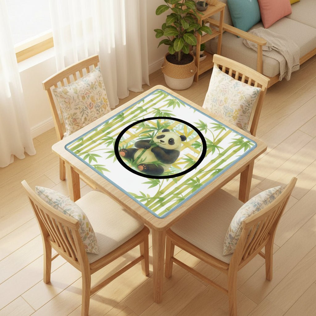 Lucky Bamboo Panda Bear Mahjong Mat - Splash of Color Co.