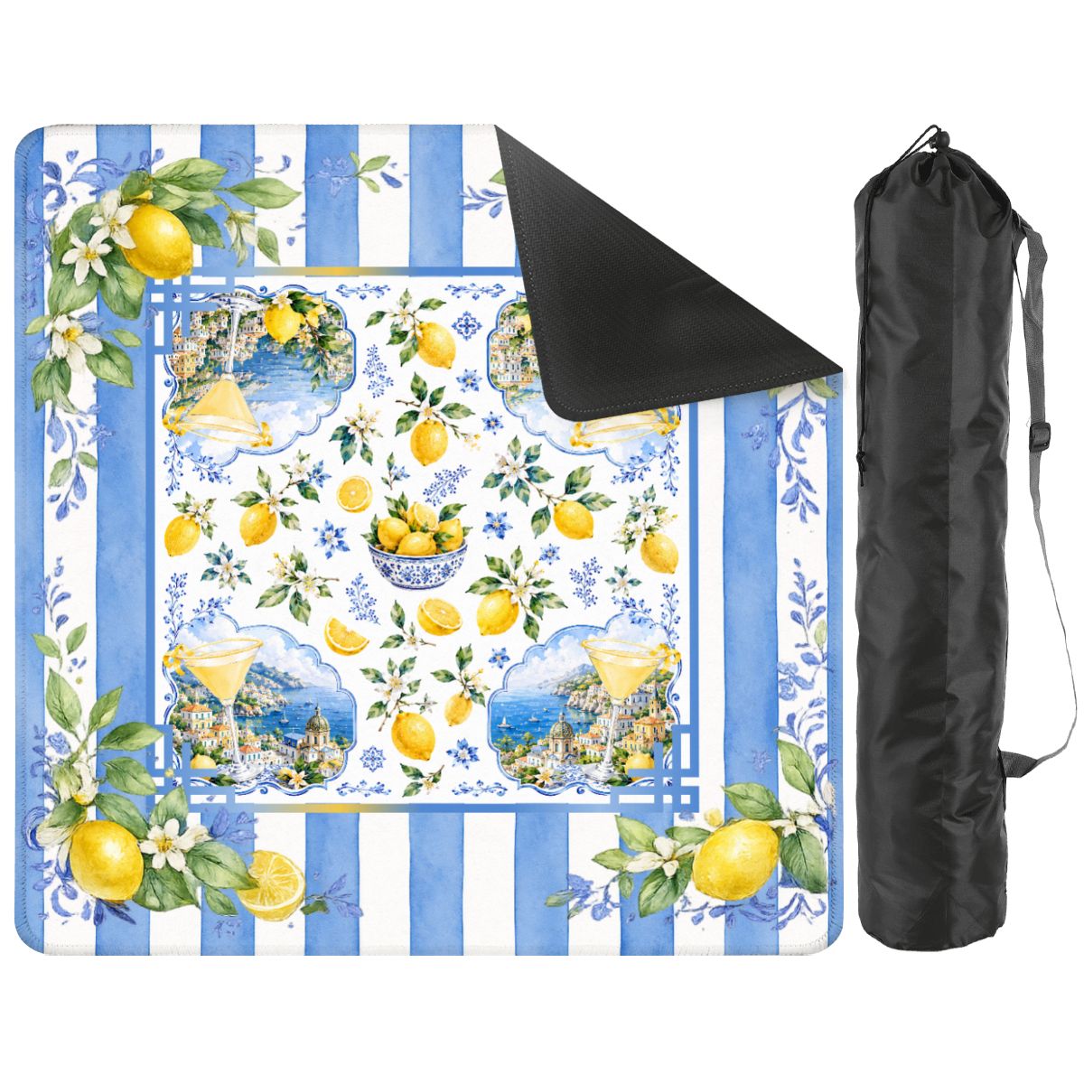 Lemondrops On The Amalfi Mahjong Mat - Splash Of Mahj And Color Co.