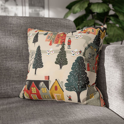 Whimsical Mahjong Christmas Cozy Holiday Accent Pillow Cover