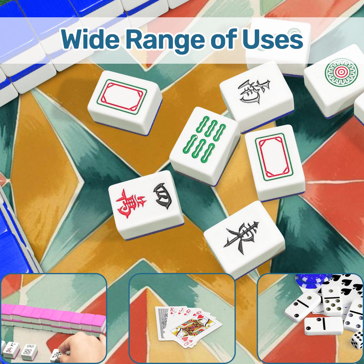 Boho Burst Prism Of Color, Emerald Green, Orange Mahjong Mat - Splash of Color Co.