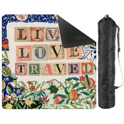 William Morris Inspired Floral Travel Mini Mahjong Mat 20.9"x20.9" - Splash Of Mahj And Color Co.