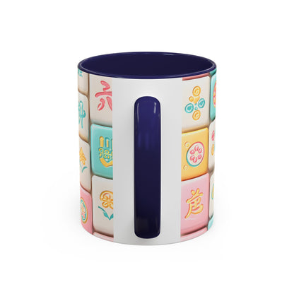 Pastel Mahjong Tile Pattern Mug | Accent Coffee Mug - Splash of Color Co.