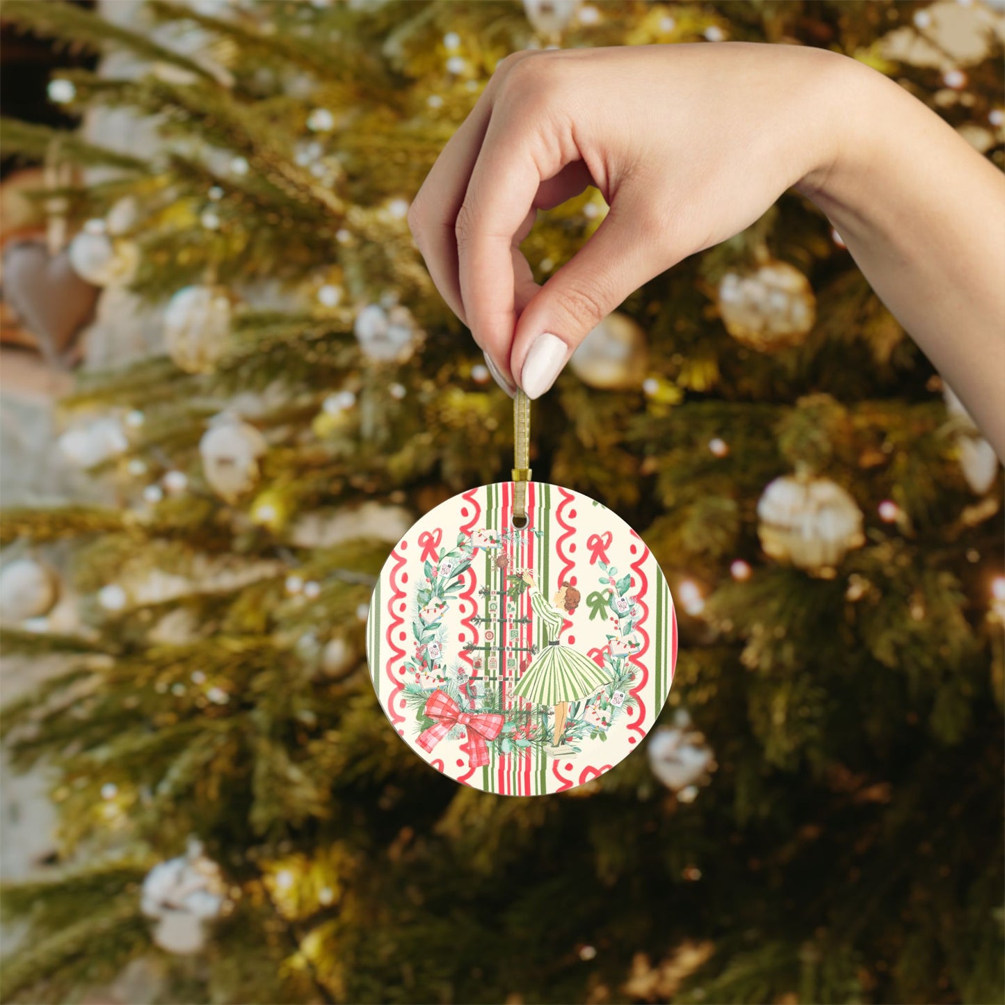 Mahjong Christmas Ornament, Books Nooks And Mahj Glass Ornament - Splash of Color Co.