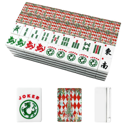 The Nutcracker Red Harlequin Christmas American Mahjong Tiles And Carry Case Bundle Set - Splash of Color Co.