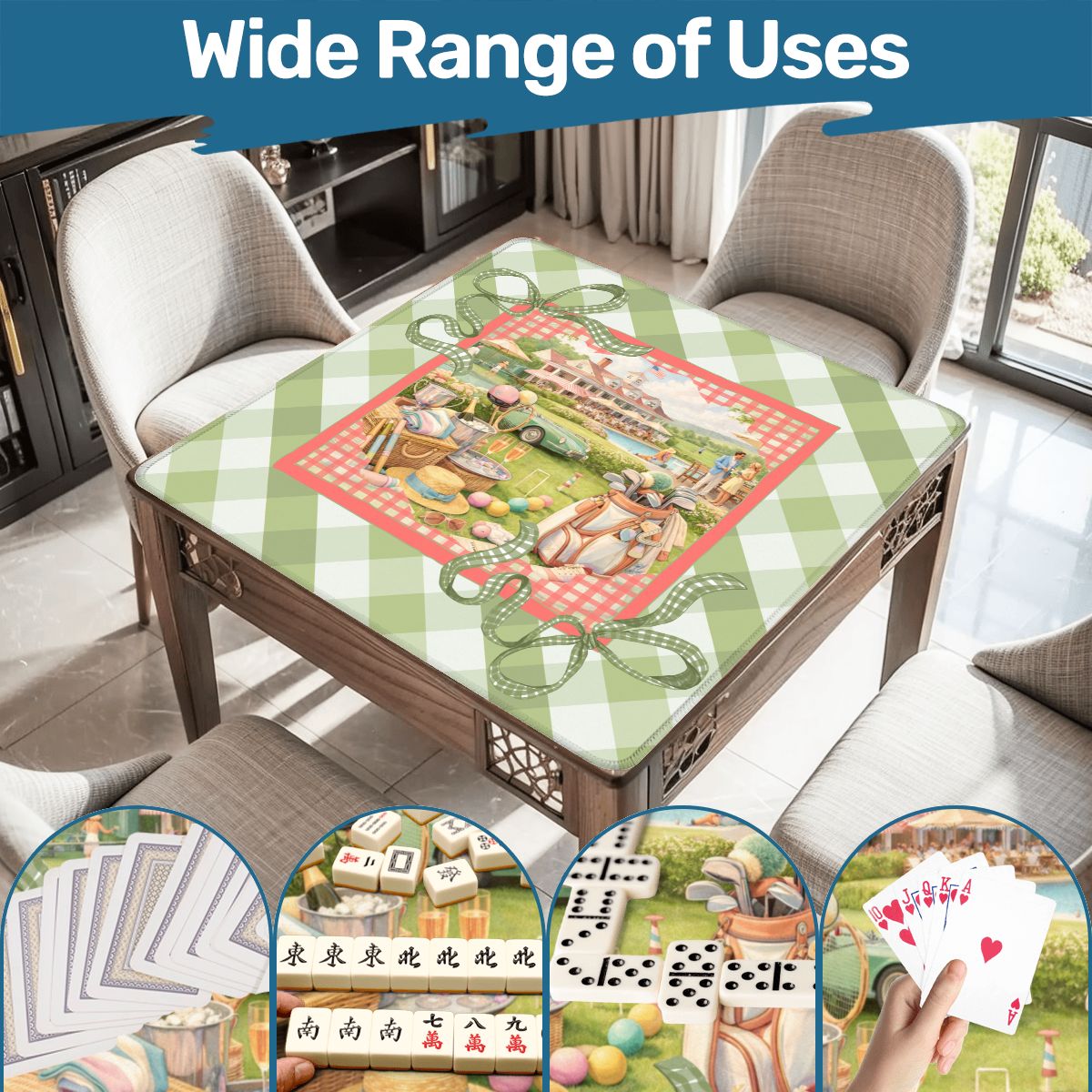 Mahj At The Club, Country Club Mahjong Mat - Splash of Color Co.