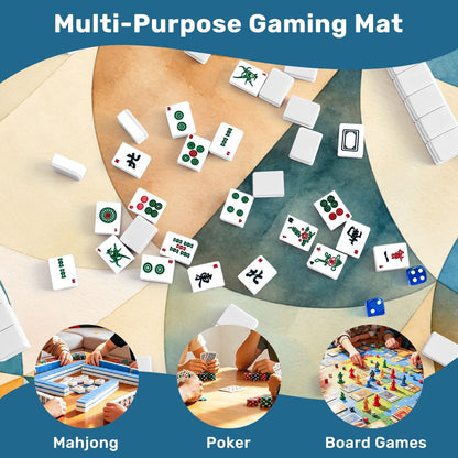 Art Deco Dayz Mahjong Mat Sleek Surface - Splash Of Mahj And Color Co.