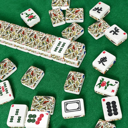 Vintage Birdwatcher's Society American Mahjong Tiles And Carry Case