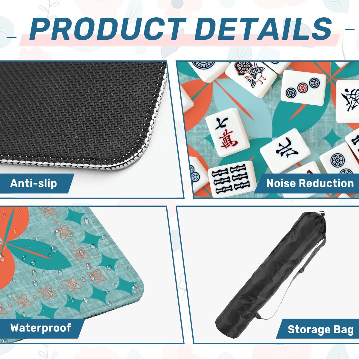 Modern Scandinavian Nord Still Mahjong Mat - Splash of Color Co.