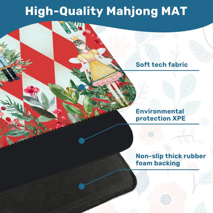 Nuttier Than A Nutcracker Christmas Mahjong Mat - Splash Of Mahj And Color Co.