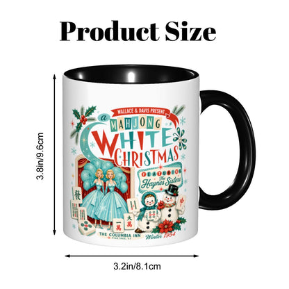 Mahjong White Christmas Nostalgic Haynes Sister Holiday Gift Mug