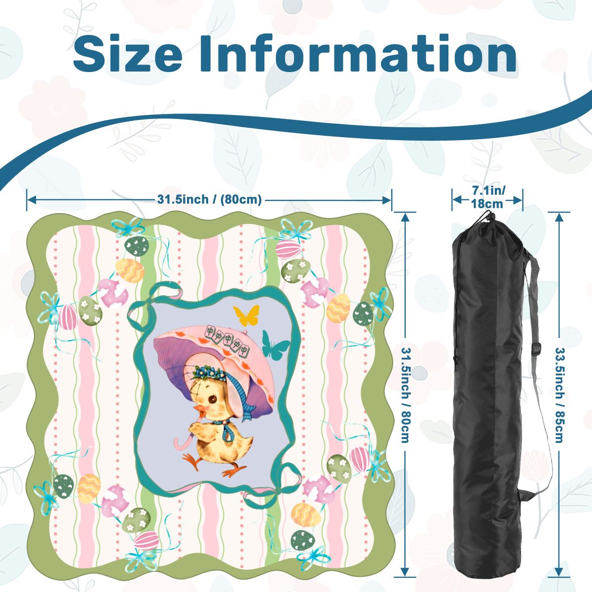 Spring Easter Chic Scalloped Mahjong Mat - Splash of Color Co.