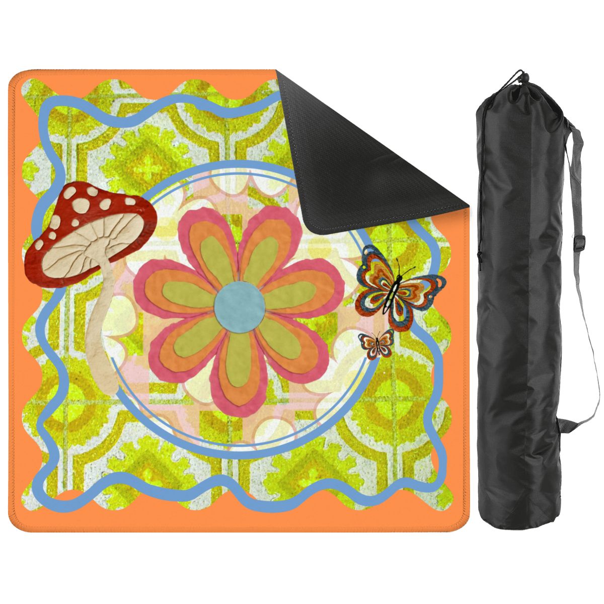 Granny’s Happy Shroom Zoom Mahjong Mat - Splash of Color Co.