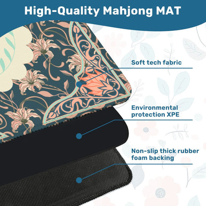 Art Deco Floral Nouveau Design Mahjong Mat - Splash of Color Co.