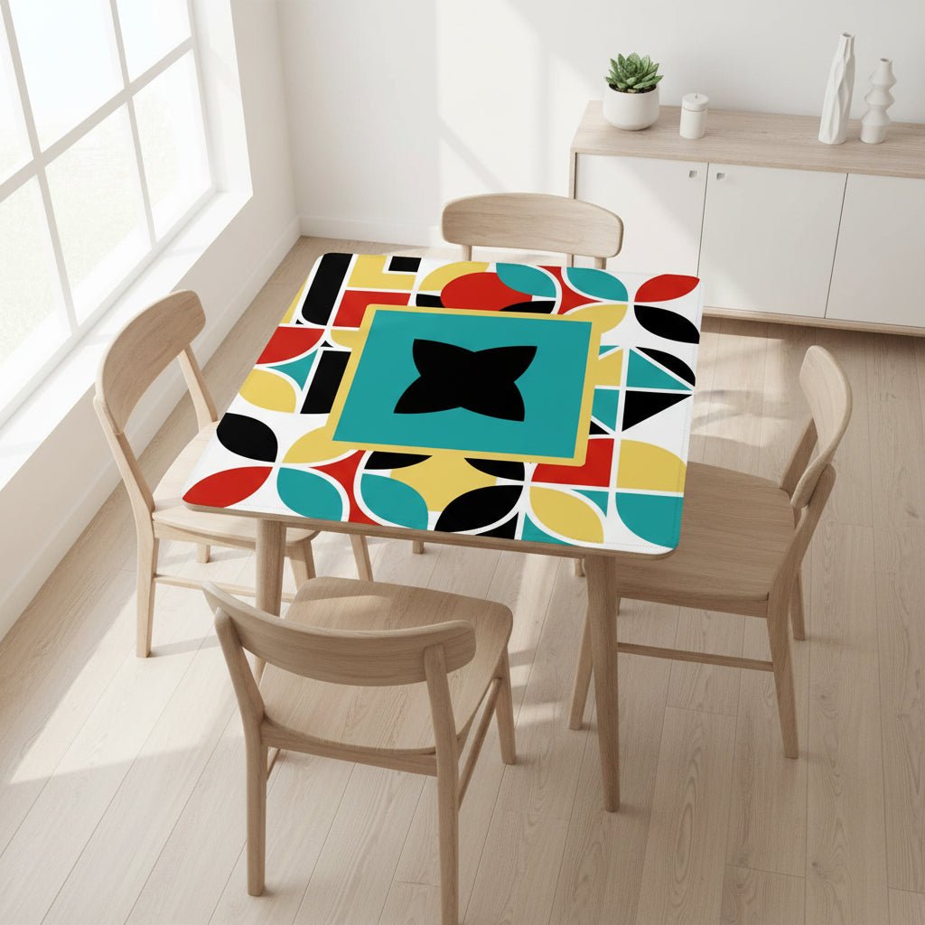 The ModMaxcentric Geometric Mahjong Mat - Splash Of Mahj And Color Co.