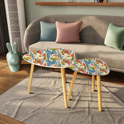 Old Florida Vintage Beach Tropical Heritage Collection Nesting Tables
