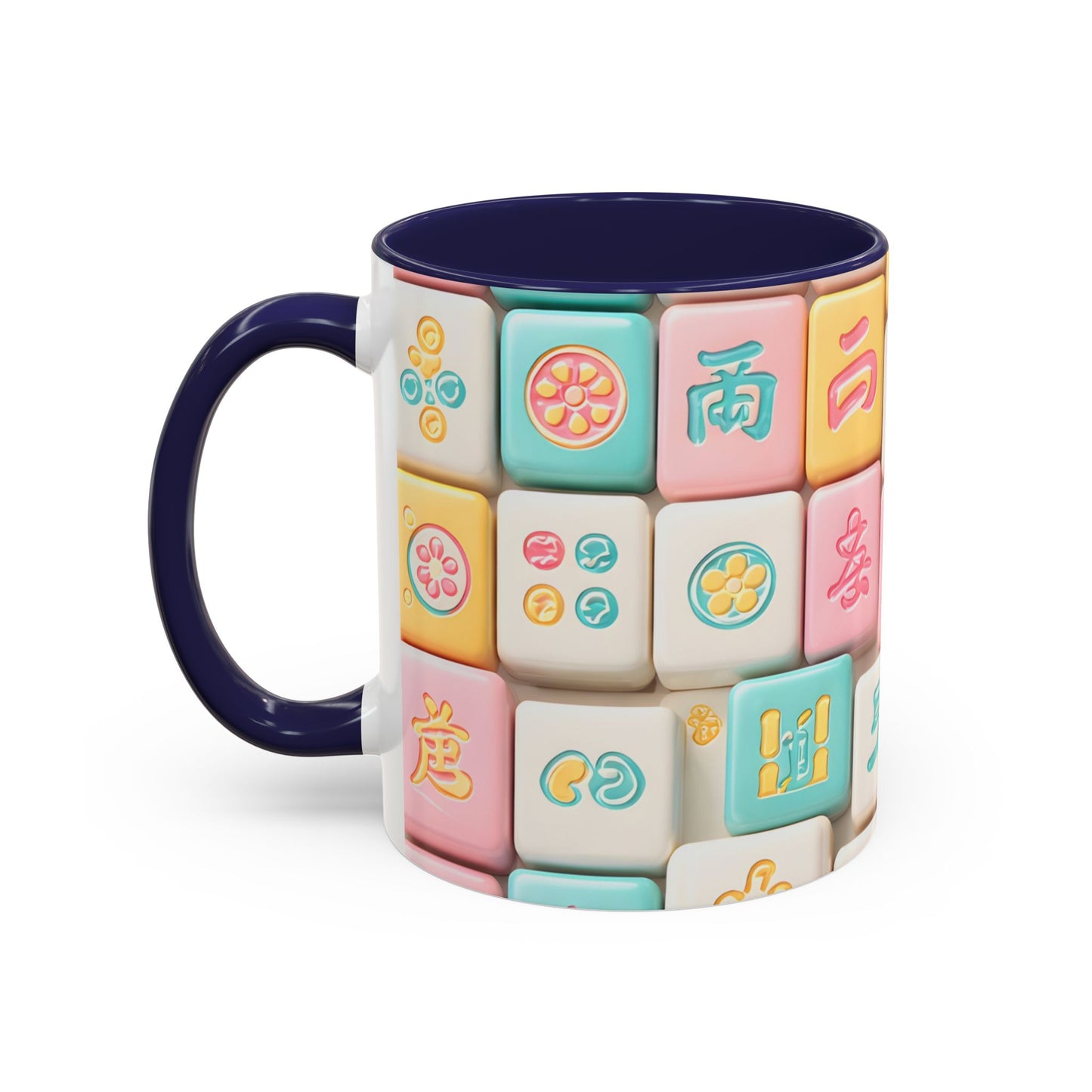 Pastel Mahjong Tile Pattern Mug | Accent Coffee Mug - Splash of Color Co.