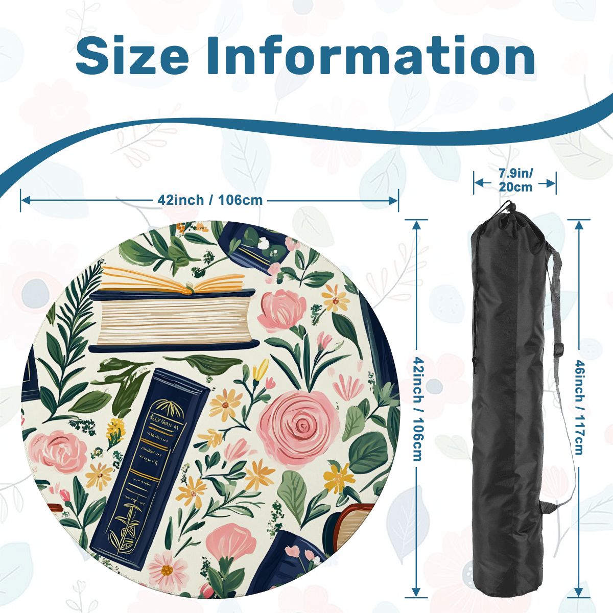 Books And Nooks Round Mahjong Mat