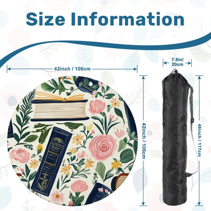 Books And Nooks Round Mahjong Mat