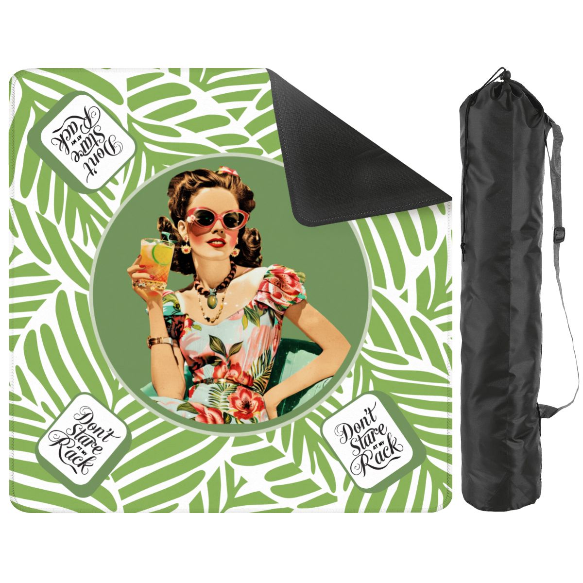 Funny Mahjong, Don't Stare At My Rack, Mini Travel Mahjong Mat - Splash of Color Co.