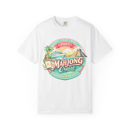 Mahjong Cruise 2027 T-Shirt — 2027 Mexico & Honduras Vintage Cruise Tee - Splash of Color Co.