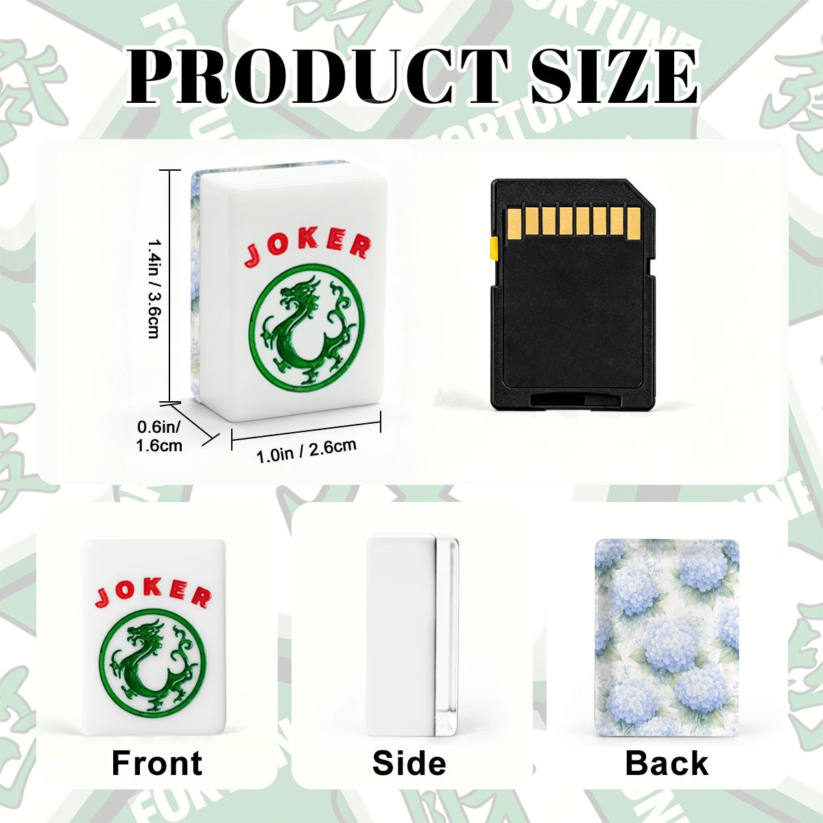 Hydrangeas In Bloom Baby Blue American Mahjong Tiles And Carry Case - Splash Of Mahj And Color Co.