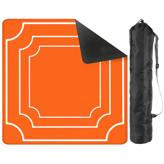Plain And Simple Minimalist Orange Mahjong Mat - Splash of Color Co.