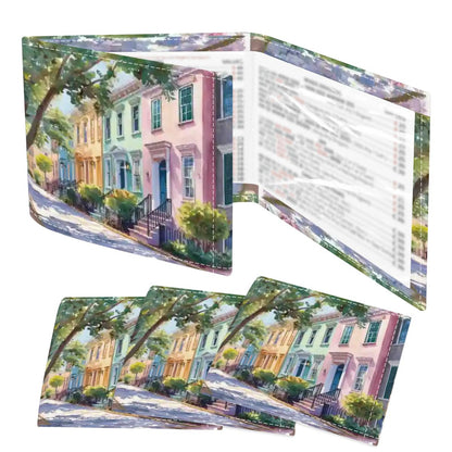 Charleston South Carolina Mahjong Card Holders Rainbow Row Watercolor Designed with Line Finder - Splash of Color Co.