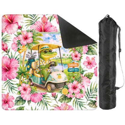See Ya Later Alligator Florida Sunshine Mahjong Mat - Splash Of Mahj And Color Co.
