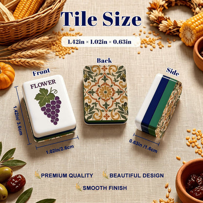 Mediterranean Tuscan Garden American Mahjong Tiles - Splash Of Mahj And Color Co.