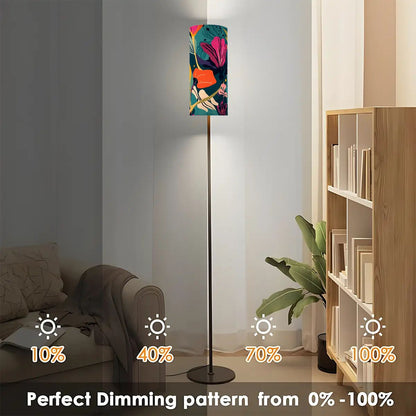 Grand Bohemian Orange, Teal, Yellow, Fuchsia Modern Floor Lamp - Splash of Color Co.