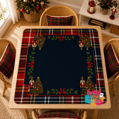 Ralph's Christmas Story Tartan Plaid Mahjong Mat - Splash Of Mahj And Color Co.