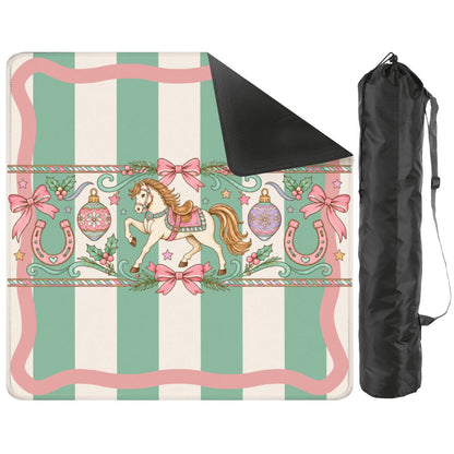 Wild West Wonderland Mahjong Preppy Striped Mahj Christmas Mat