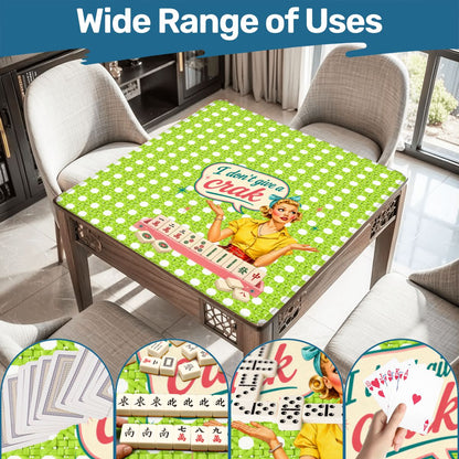Funny Mahjong Mat Cane & Cello I Don't Give A Crak Mahj Mat