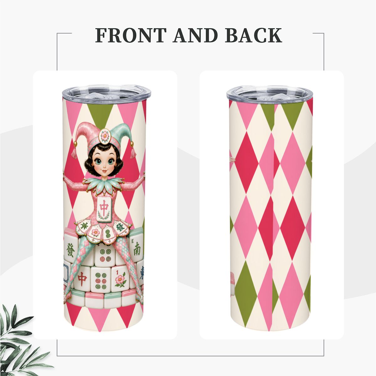 Mahjie The Mascot 20oz Straight Stainless Steel Tumbler with Straw