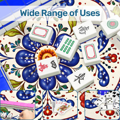 Pottery Porcelain Mini Mahjong Travel Mat - Splash Of Mahj And Color Co.
