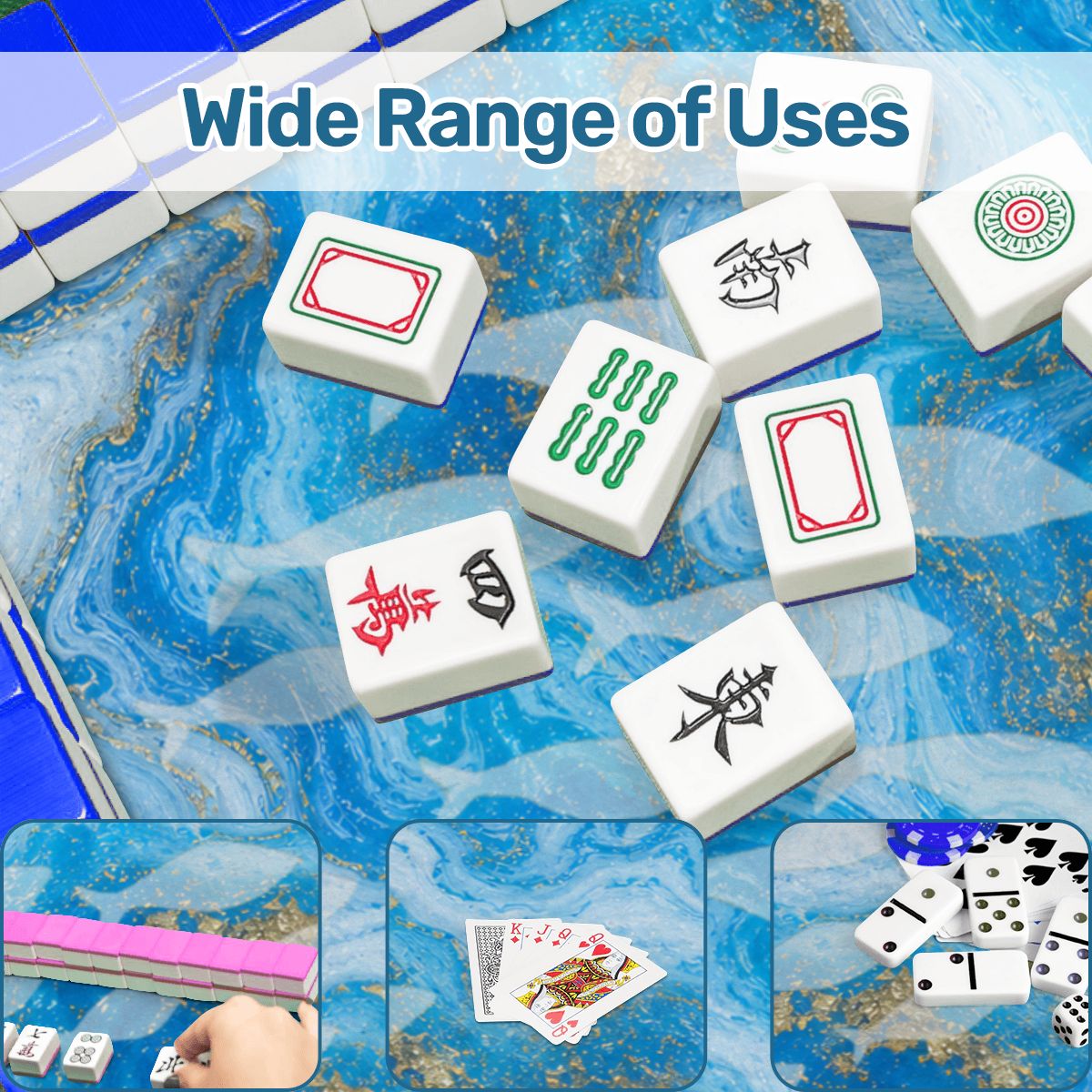Aruba Oceanic Scalloped Mahjong Mat - Splash Of Mahj And Color Co.