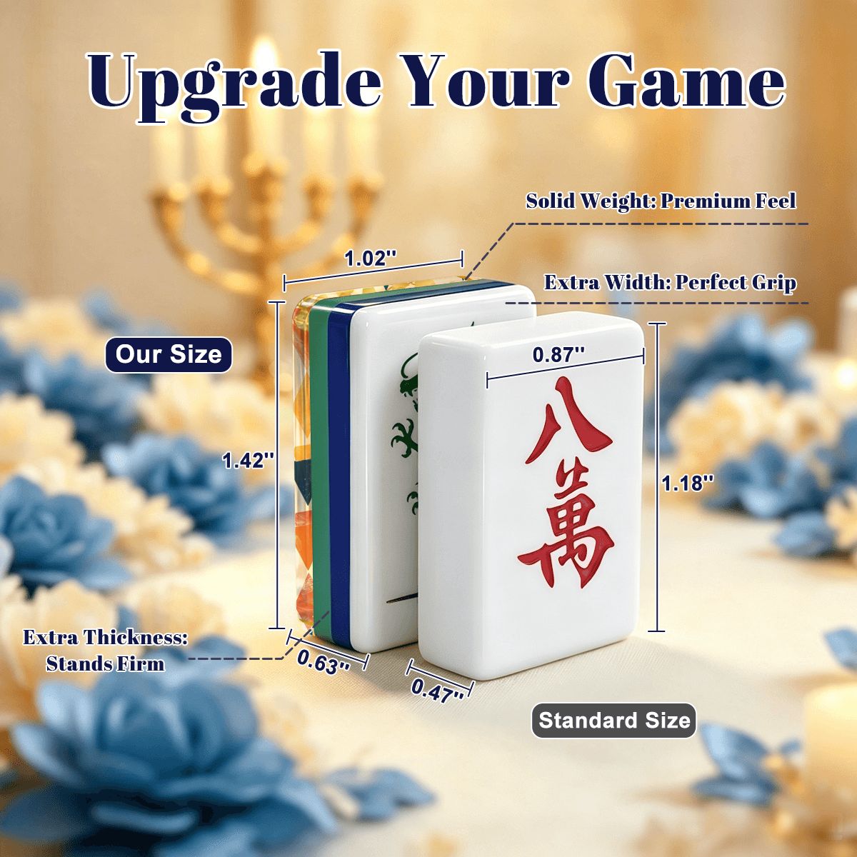 Mazel & Mitzvah Heritage Hanukkah Mahjong Tiles And Carry Case