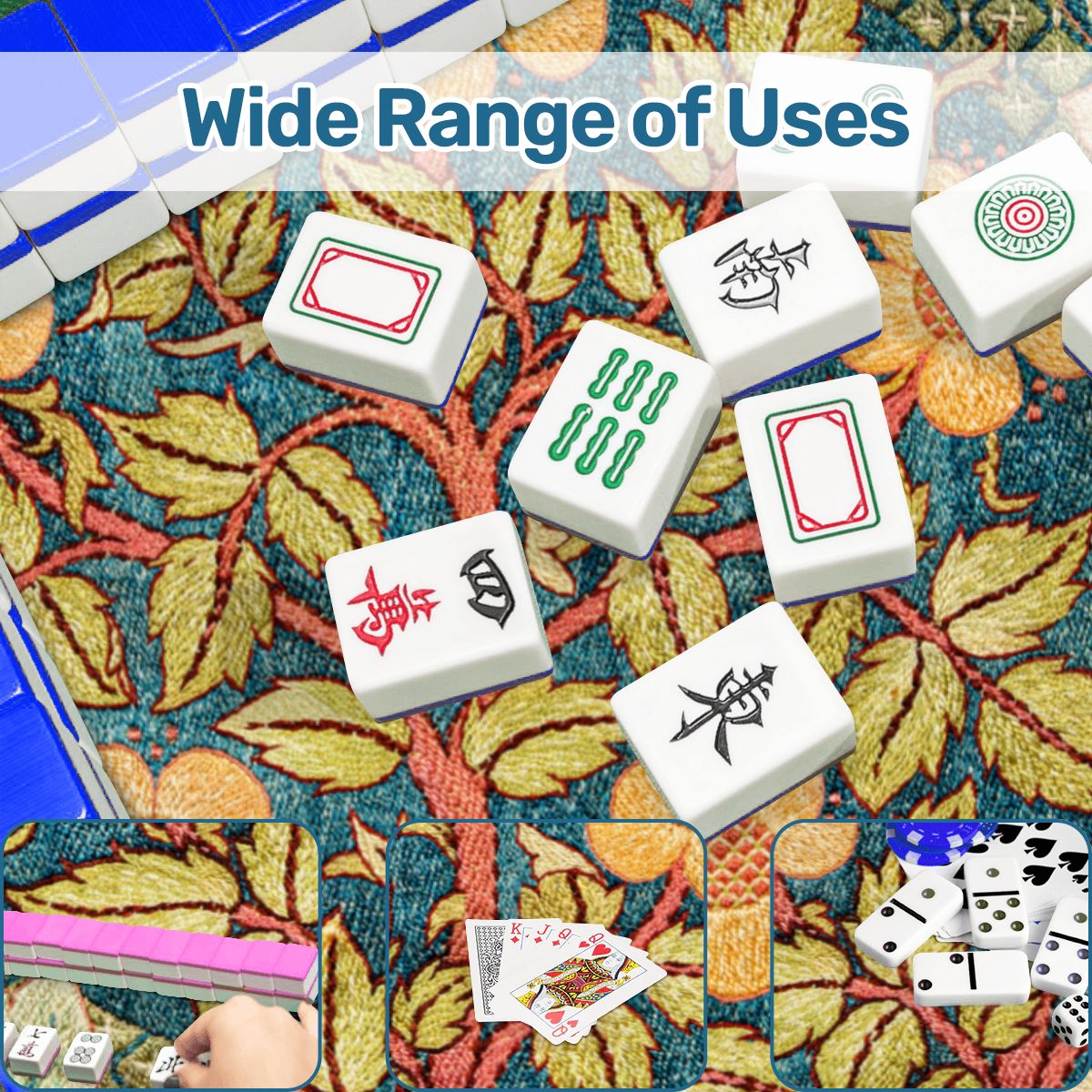 William Morris Inspired Tapestry Tree Round Mahjong Mat - Splash Of Mahj And Color Co.