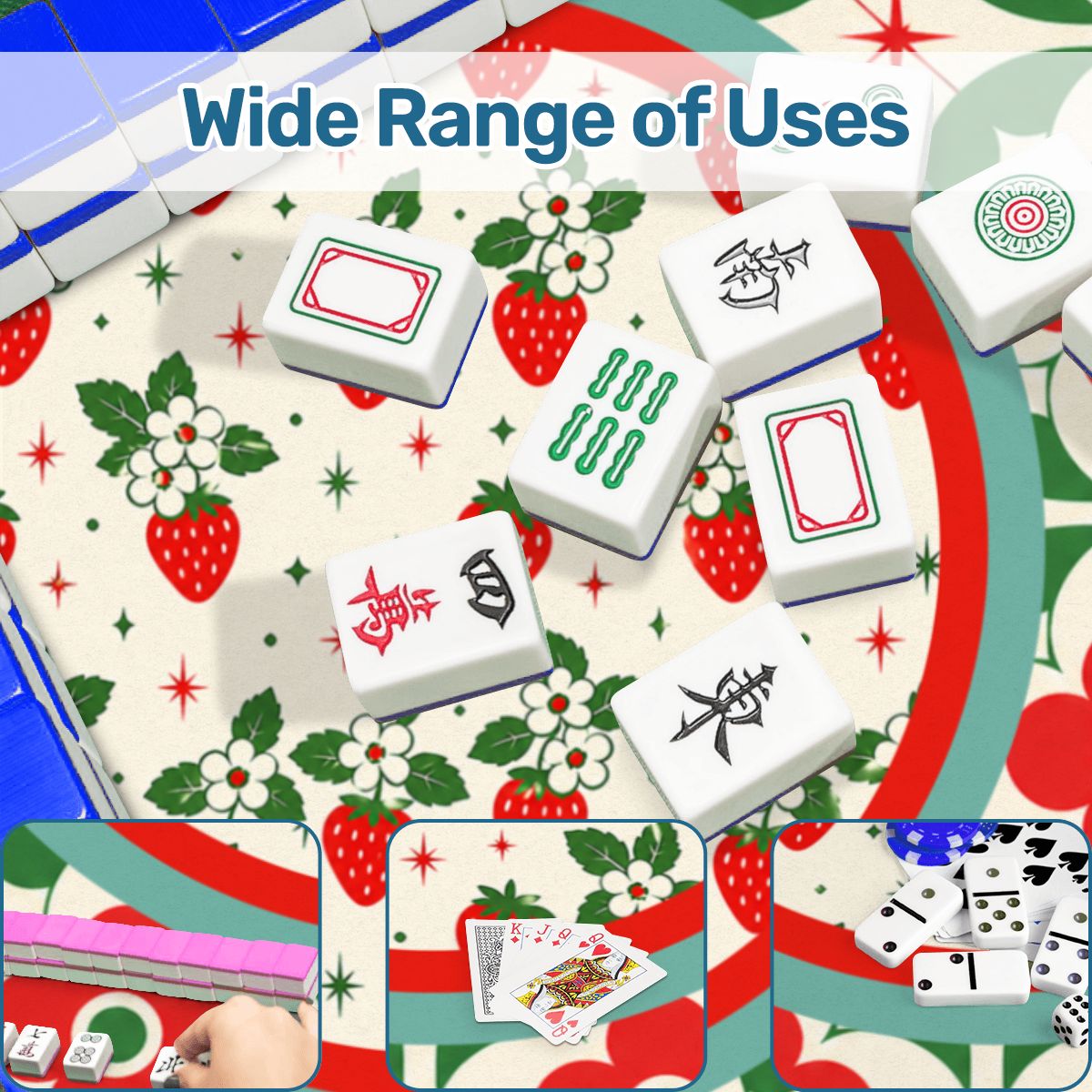 The Bloom - a - Rama Red And Green Mahjong Mat - Splash of Color Co.