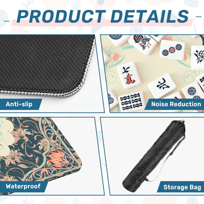 Art Deco Floral Nouveau Design Mahjong Mat - Splash of Color Co.