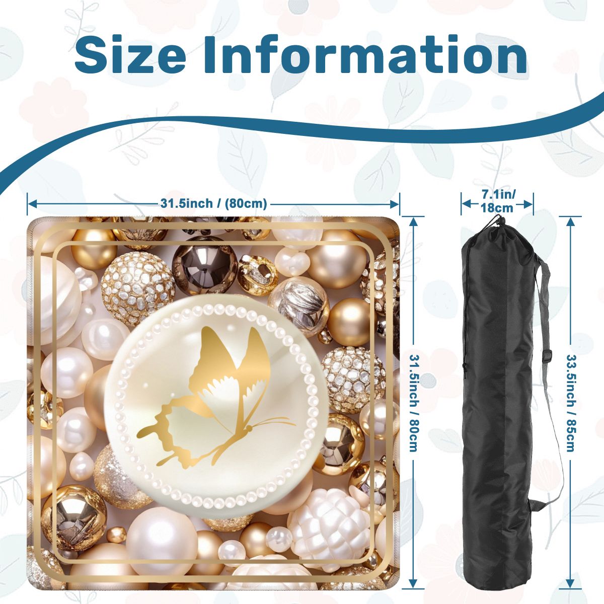 Pearls Of Wisdom Golden Bling Mahjong Mat