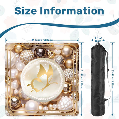 Pearls Of Wisdom Golden Bling Mahjong Mat